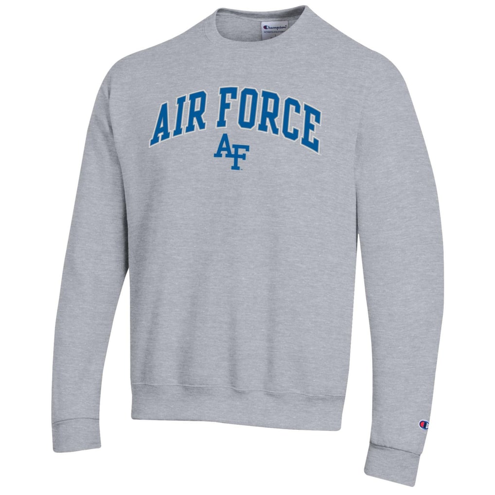 Air Force Falcons Champion Arch Over Logo Pullover Sweatshirt - Heather Gray